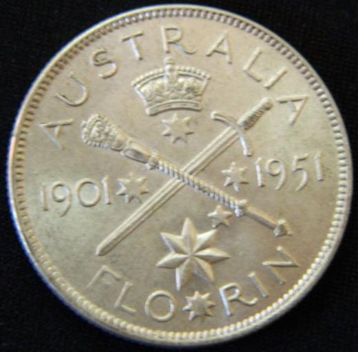1951-&-1954-Commemorative-Florin-Grade-And-Value