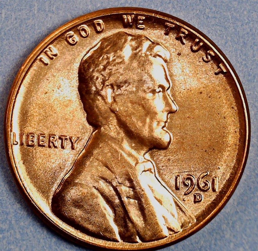 Here-A-Another-1961-D-Lincoln-Very-Good-Coin-But-Caramel-Toning-In-Middle