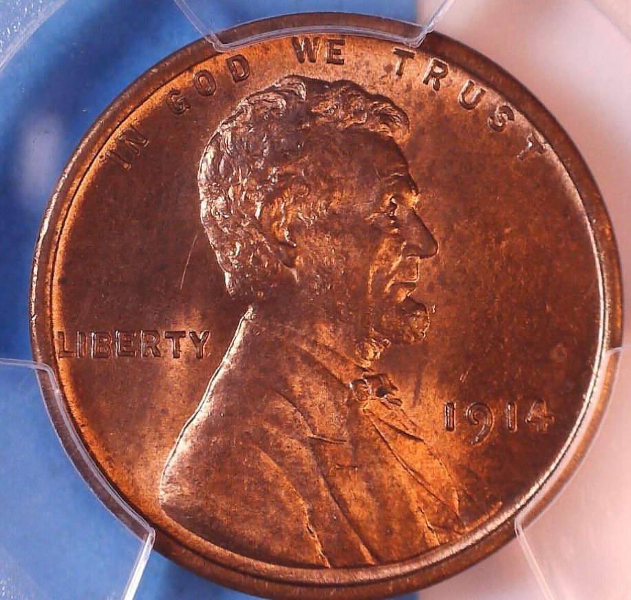 1914-Sent-To-PCGS-Was-Graded-MS-63-Red-Sent-In-Raw