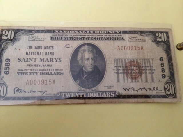 Saint-Marys-PA-Twenty-Dollars