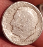 1953-Off-Center-Dime-But-In-Rough-Shape