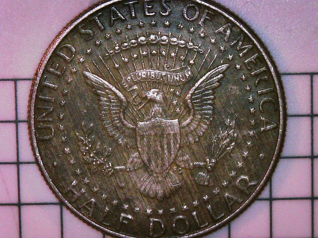 1992-P-Kennedy-Half,-Interesting-Toning-On-Reverse