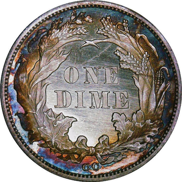 1877-CC-Seated-Liberty-PL-Dime-F-106