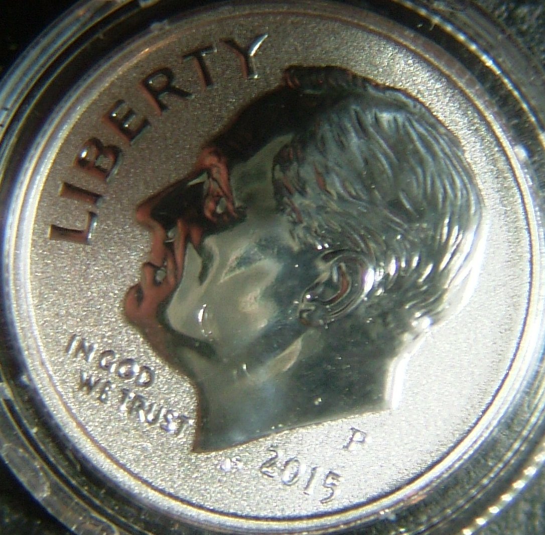 HI-And-Checkout-This-Reverse-Proof-Dime-W/Struck-Through-Wire