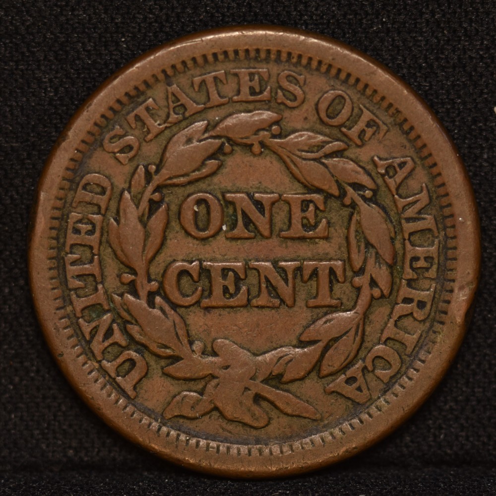 Four-1854-Braided-Hair-Large-Cents---Different-Dates-Positions
