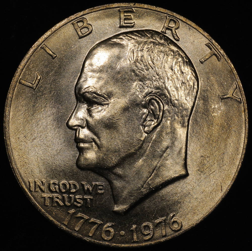 1976-Ike,-Grease-Filled-Die,-Unusual-Die-Scratch?