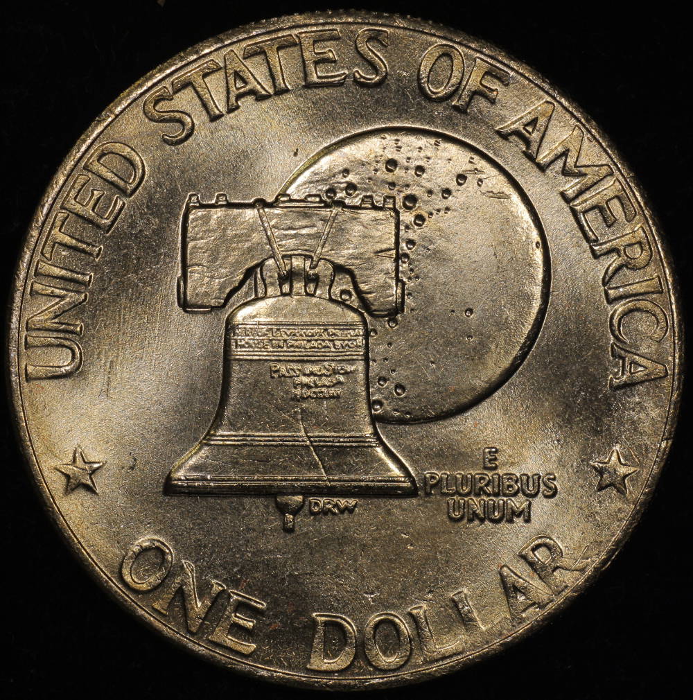 1976-Ike,-Grease-Filled-Die,-Unusual-Die-Scratch?