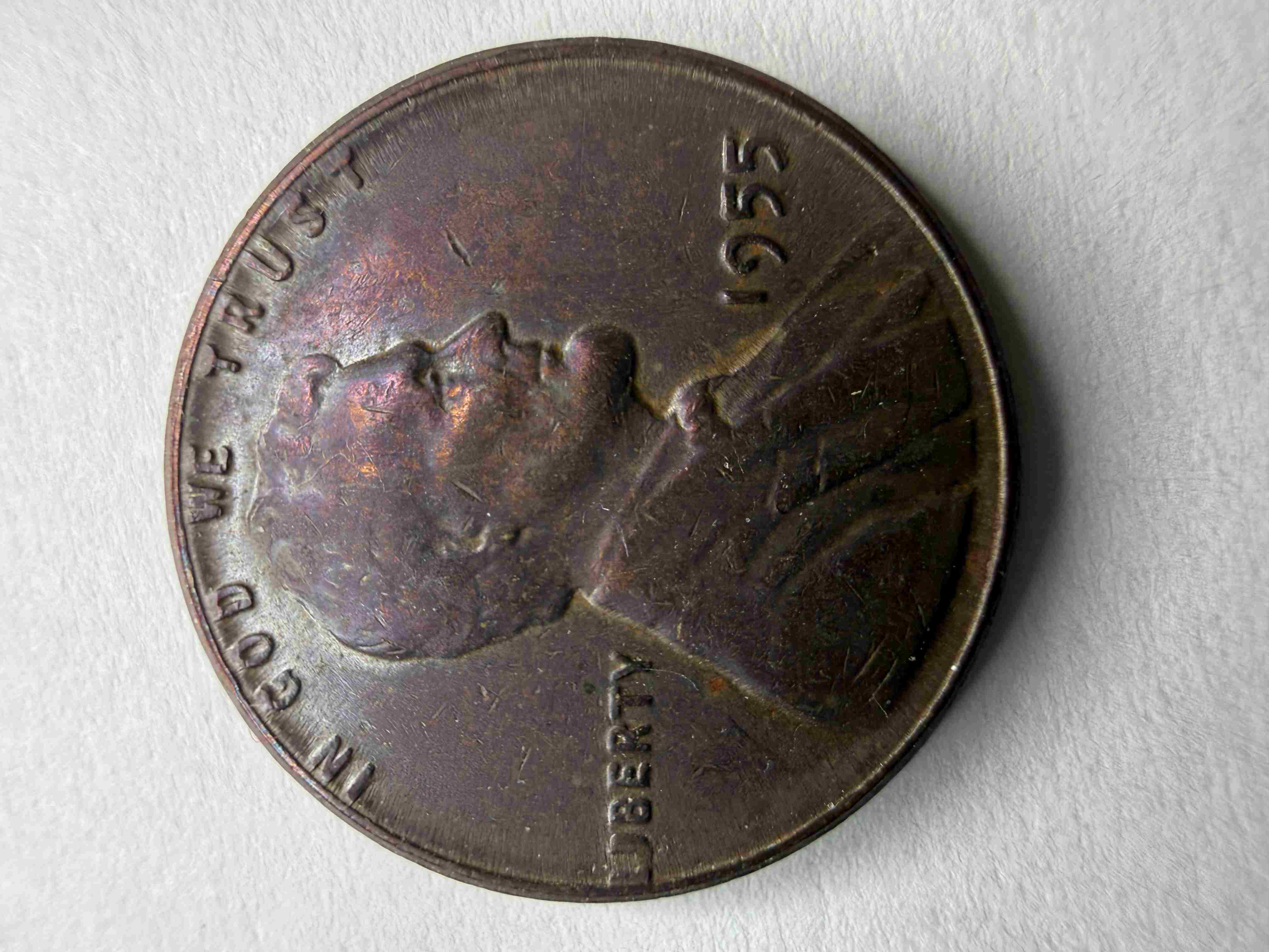 1955-Lincoln-Cent,-Variety?-Mint-Error?