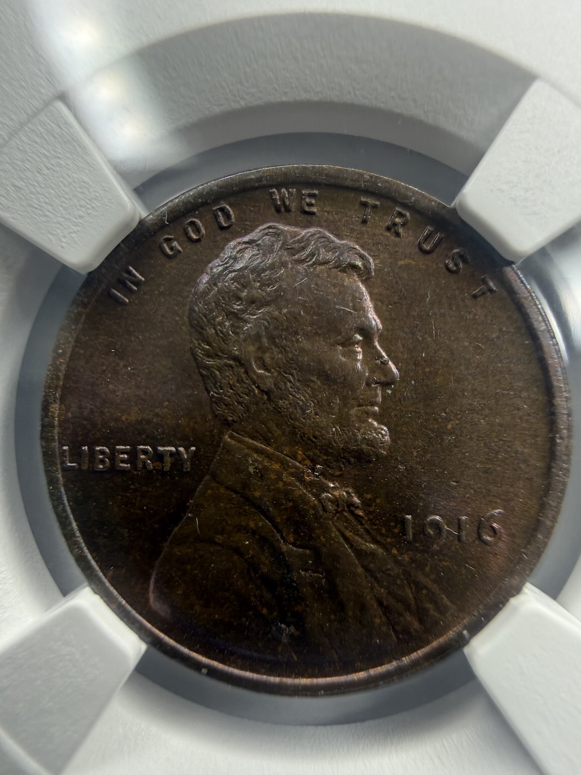1916-Lincoln-Wheat,-NGC-Straight-Grade-MS-64-BN,-Damaged?