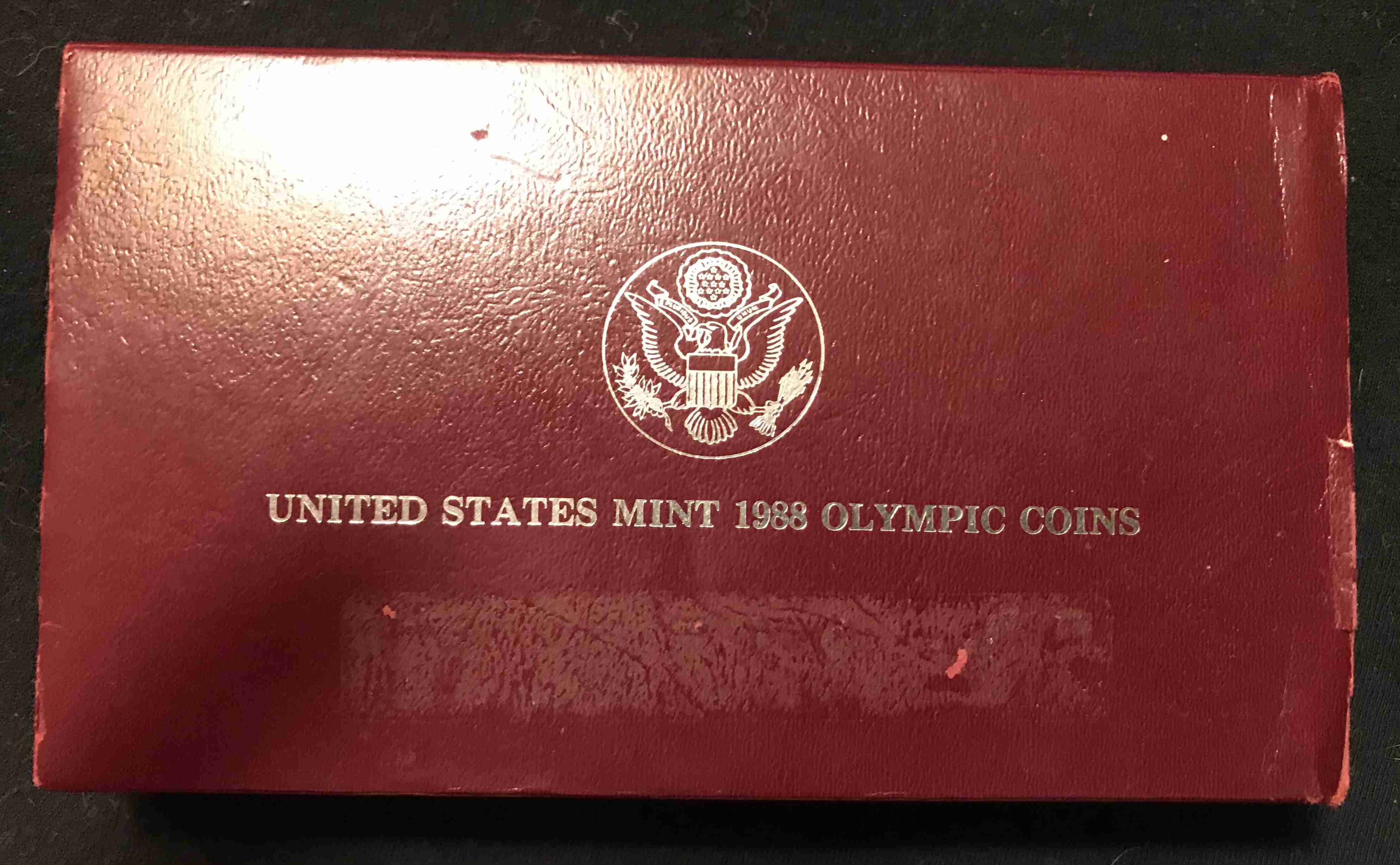 United-States-Mint-1988-Olympic-Coin---Proof-Doc.-In-A-Box-Inside-Boxes!!