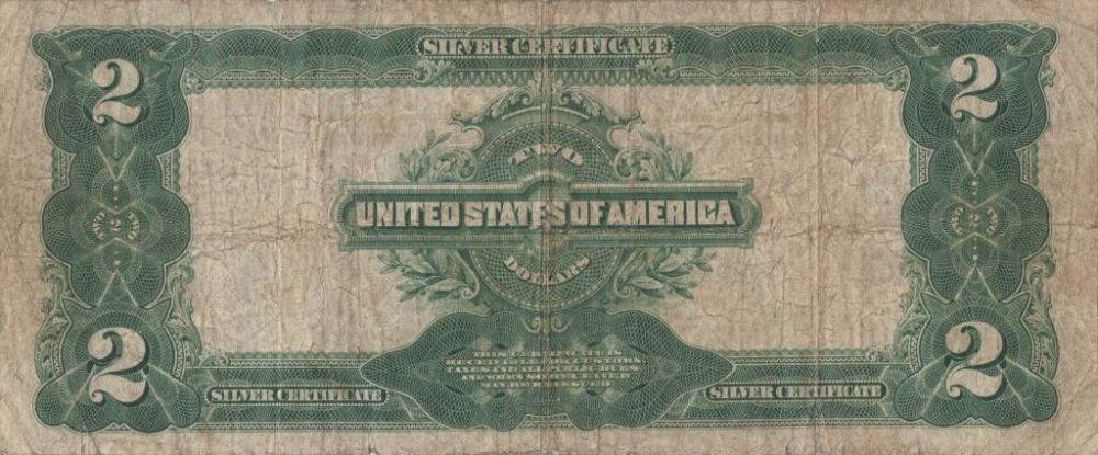 1899-$2-Mini-Porthole-Silver-Certificate-Lyons-Roberts