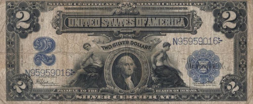 1899-$2-Mini-Porthole-Silver-Certificate-Lyons-Roberts