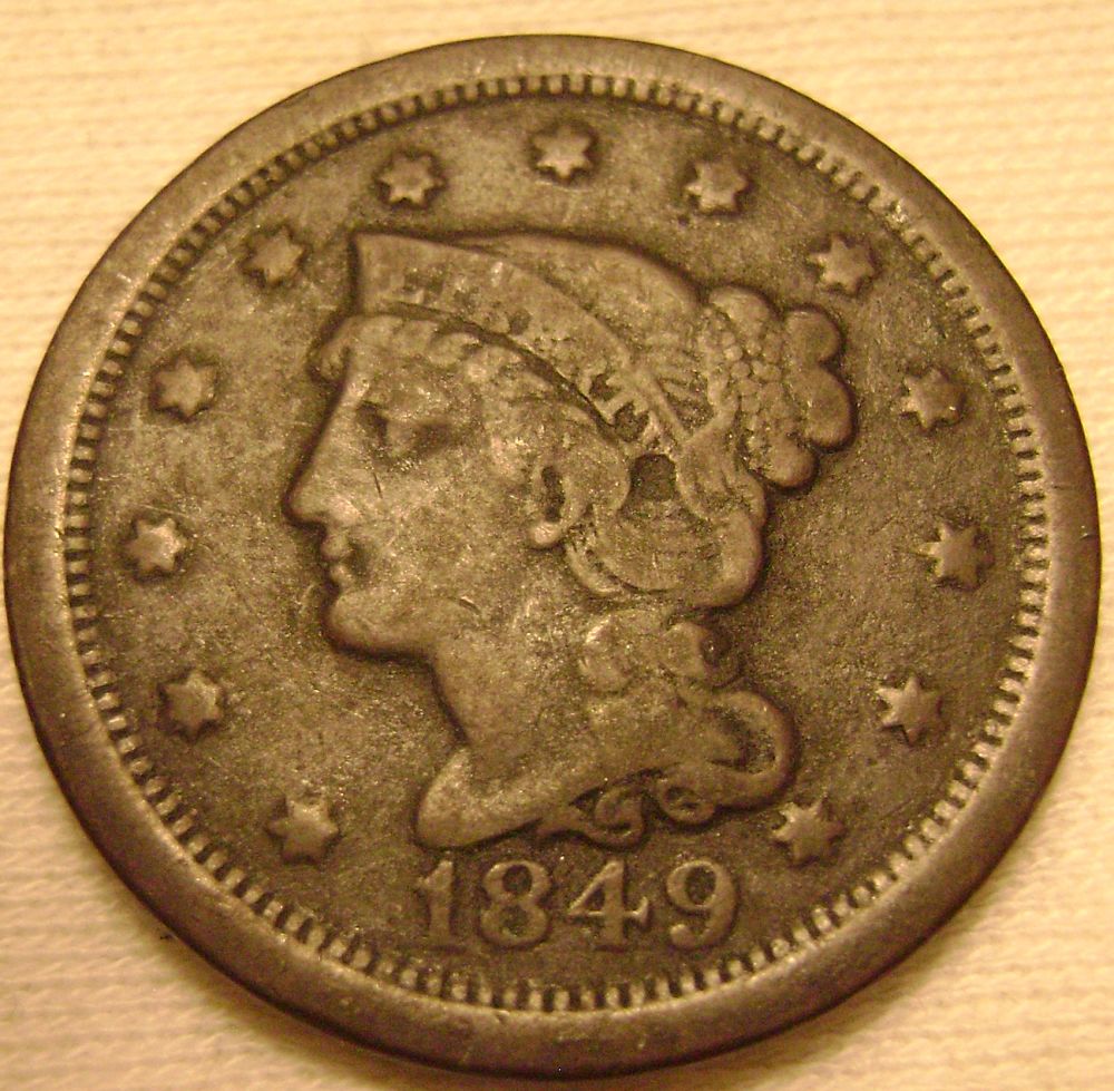 1849-Large-Cent-For-Your-Evaluation-And-Grading