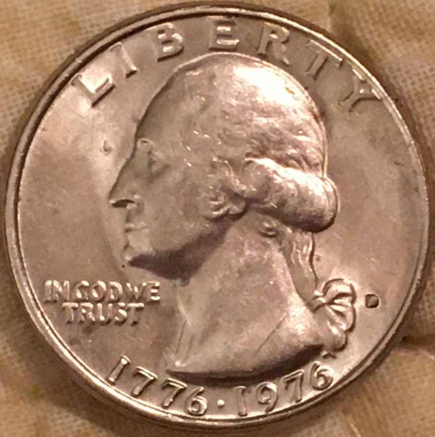 Possible-Grease-Filled-Die,-Bicentennial-Quarter
