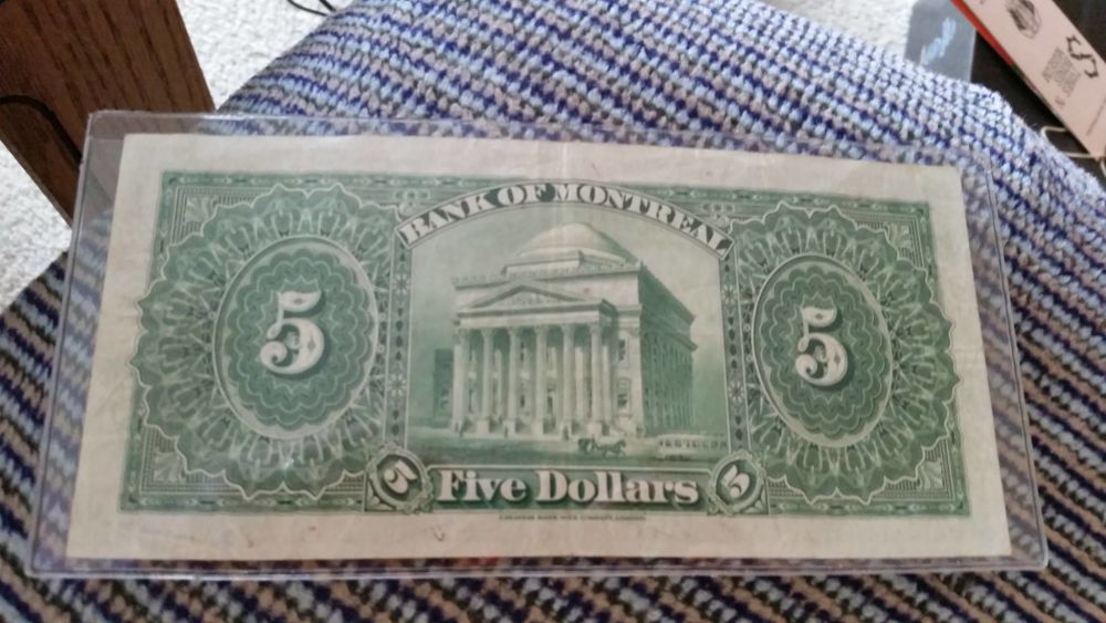 1931-Bank-Of-Montreal-Five-Dollars