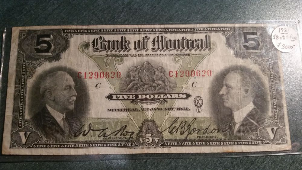 Picked-Up-This-Rare-Bank-Note--Bank-Of-Montreal-Prefix-C
