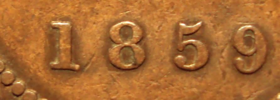 1859-Canada-Large-Cent,-Dp-N9-#5