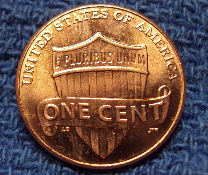 2015-P-Shield-Cent-With-Copper-Sliver-Struck-On-Coin