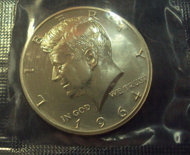 1964-Kennedy-Half-Dollar--Accent-Hair--In-Proof-Set
