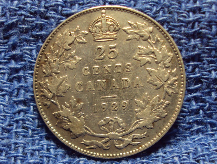 1929-Canadian-25-Cent,-Looking-For-A-Grade,-Thanks.