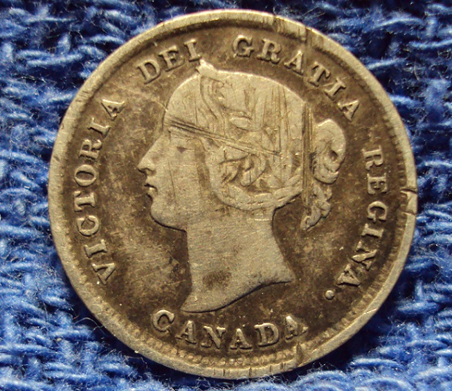 1897--Canadian-5-Cent,-Wide-8,-Looking-For-A-Grade-Please