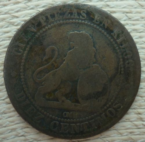1870-Mexican-Coin?!?!?-Has-A-Lion---Pics-|-Spain-10-Centimos
