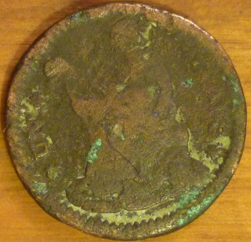 1828-Mexico-1/4-Real-In-Copper...???