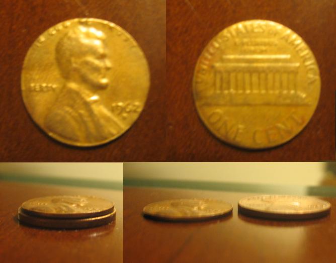 Two-Unidentified-Error-Pennies,-One-Wheat,-One-1962