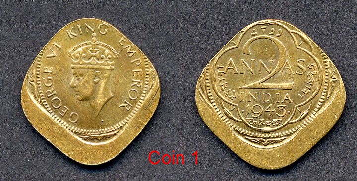 India-Coins,-Double-Stamp,-Imperfect