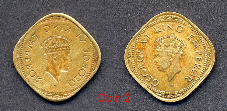 India-Coins,-Double-Stamp,-Imperfect
