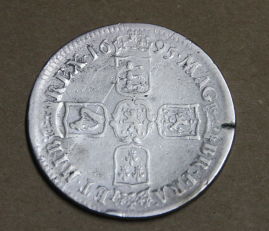 1695-Britian-William-III-Crown-Silver-Coin-VF