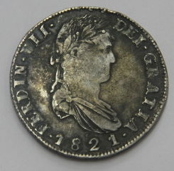 1821-Rg-Ferdinand-VII---Zacatecas-8-Reales-Silver-Coin