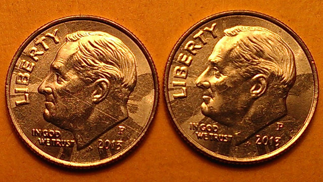 2013-P-Dimes---Luster-Pattern/Scratches