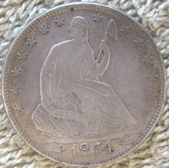 New-Arrival-1854-Arrow-Seated-Liberty-Half