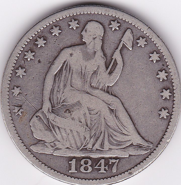 Variety-For-1847-Liberty-Seated-Half-Dollar