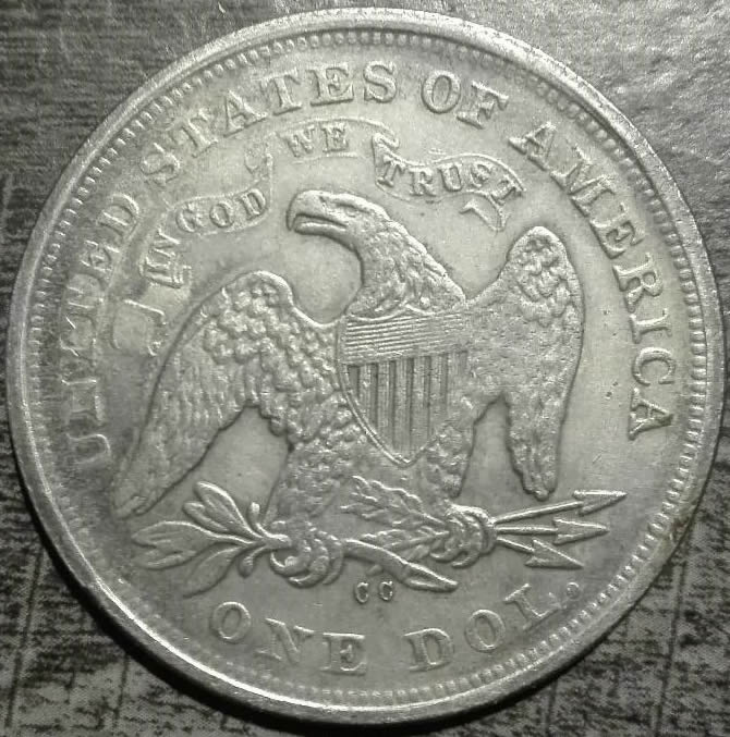 1864-CC-Seated-Dollar-For-Sale!-Verrrry-Rare!