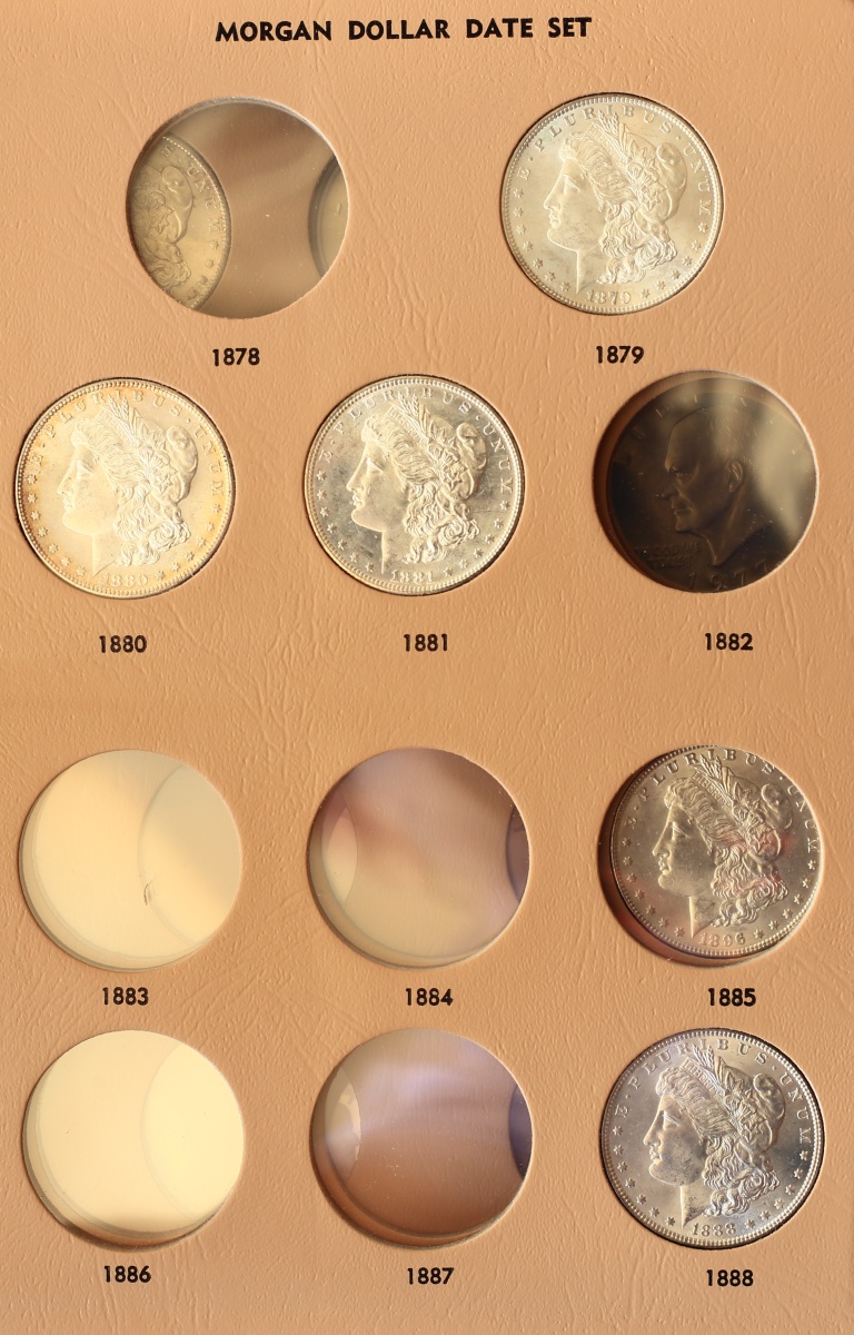 Started-A-Dansco-7172---1878-To-1999-Dollar-Date-Set