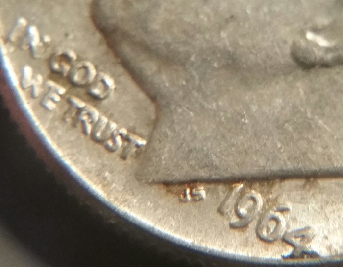 1964-Clear-DDO-Dime.-Not-Proof
