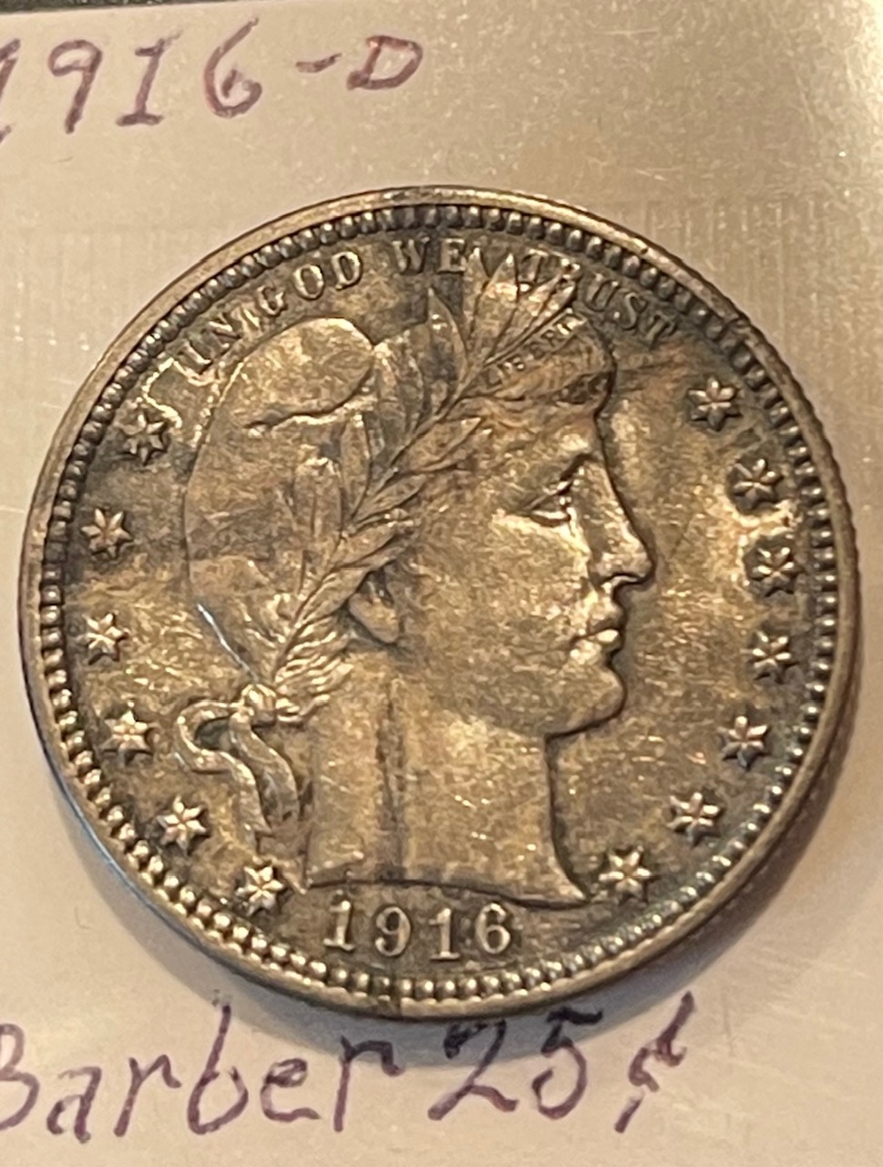 Stain-From-A-Rubber-Band-1916-D-Quarter
