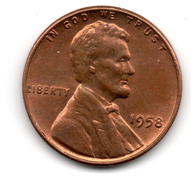 1958-Lincoln-Memorial-Cent,-Found-This-In-A-Roll-Today,.