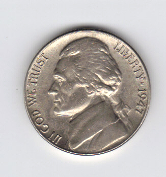 1947-Nickel,-Au-Found-In-Bank-Roll