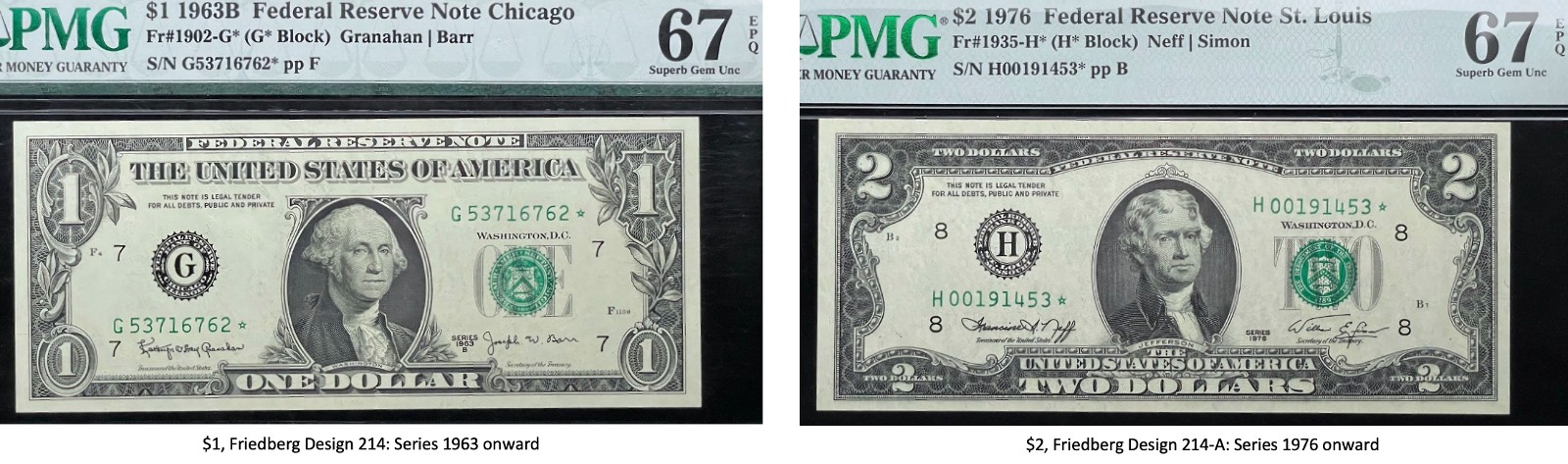 Small-Size-Federal-Reserve-Note-Type-Set,-$1-Through-$100