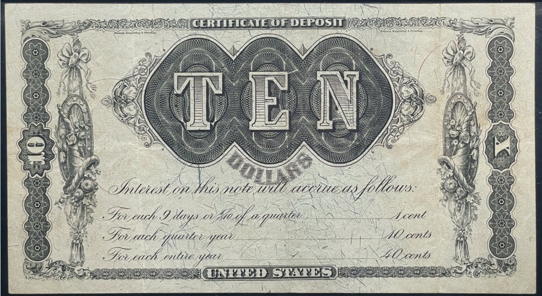 A-Bit-Rarer-Addition-To-My-US-Currency-Type-Set---An-1879-$10-Refunding-Certificate