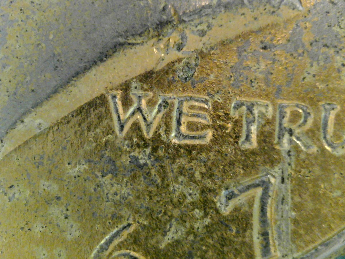 Strange-Gold-Tone-On-Kennedy-Half