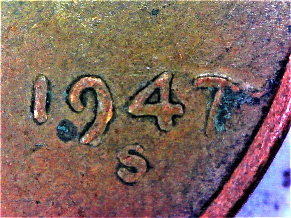 1947-S-Wheat-Pennt-Strike-Through-Error?--Possible-Die-Chip-On-Date