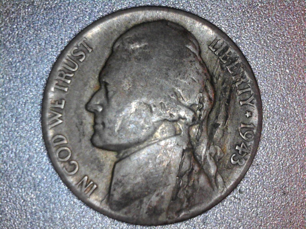 1943-P-Jefferson-Nickel-Delamination-Or-Damage