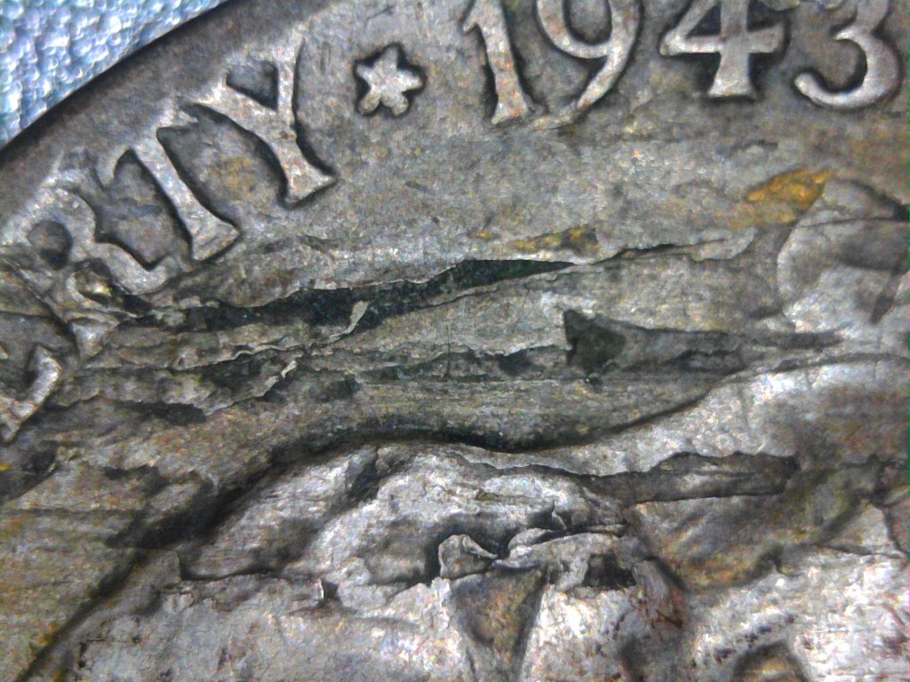 1943-P-Jefferson-Nickel-Delamination-Or-Damage