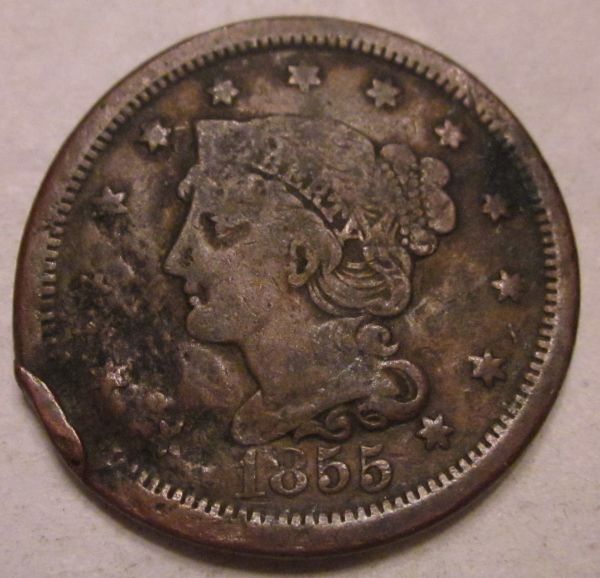 1855-Large-Cent-Clashed-Die?
