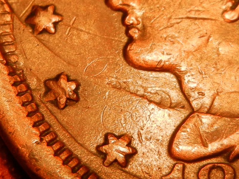 1854-Triple-Struck-Large-Cent-Falling-Stars-On-Rim-Second-Date-Under-Chin-Any-Ideas-How-And-Worth?