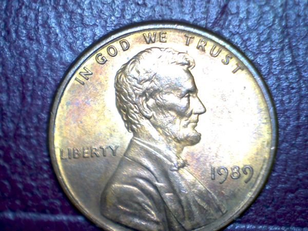 1989-P-Lincoln-Cent-With-No-Statue-In-The-Memorial.